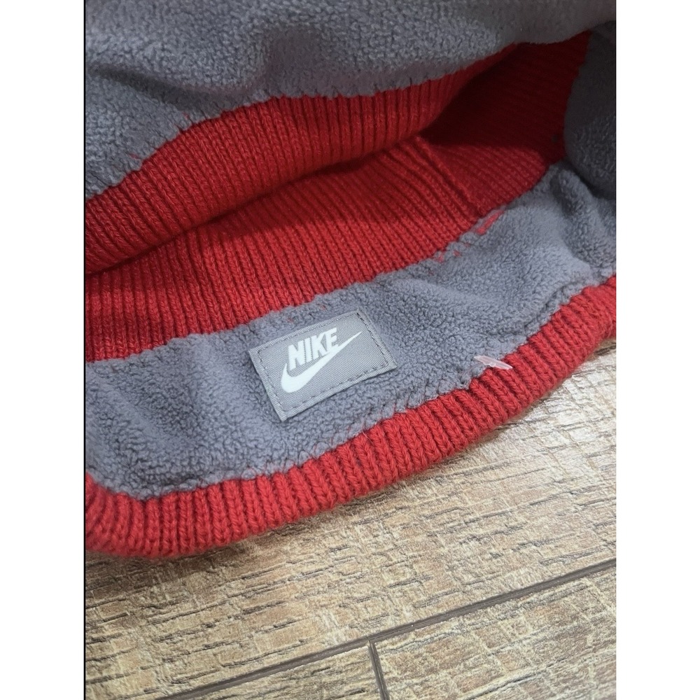 NEW Vintage Y2k Nike Audio Headphones Beanie Red 2000s Techwear *Works* NWOT - Picture 4 of 6